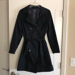 Gap lightweight trench coat, sz S, black